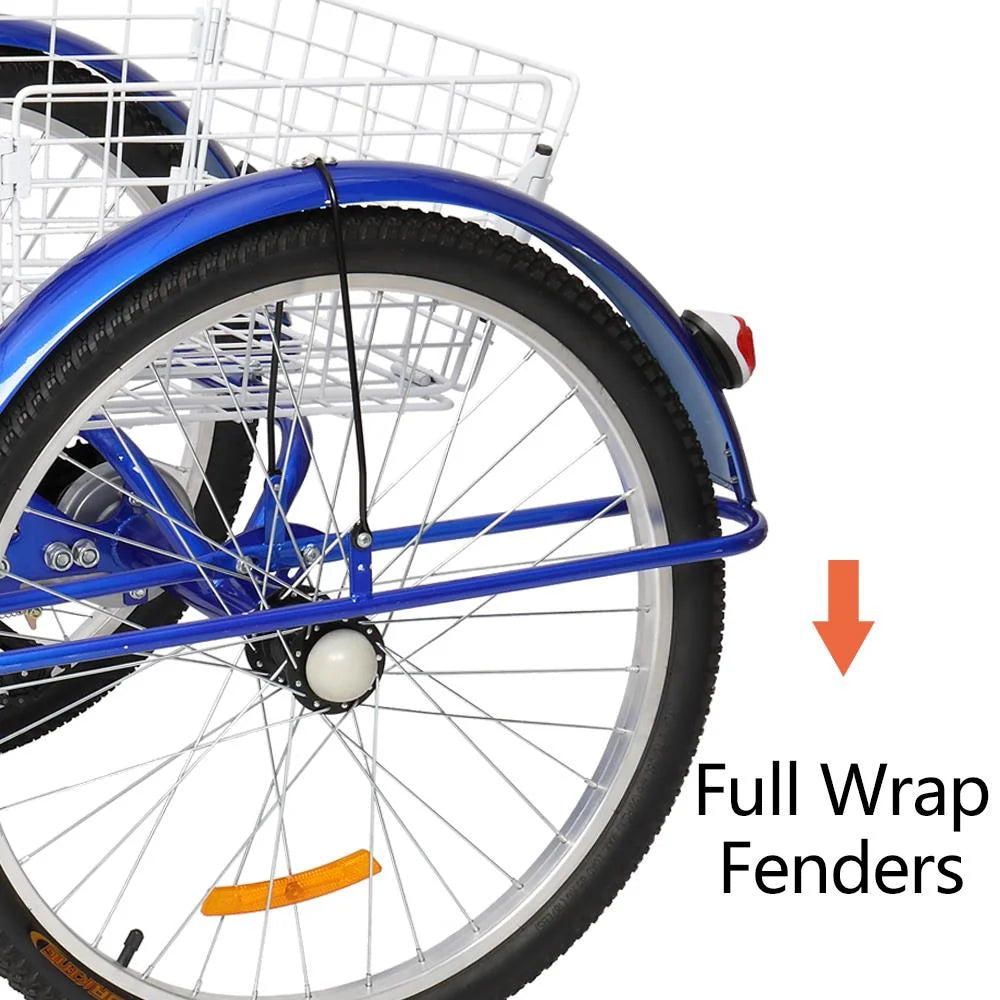 Adult 7 Speed Tricycle with 24 Big 3 Wheels Z35139