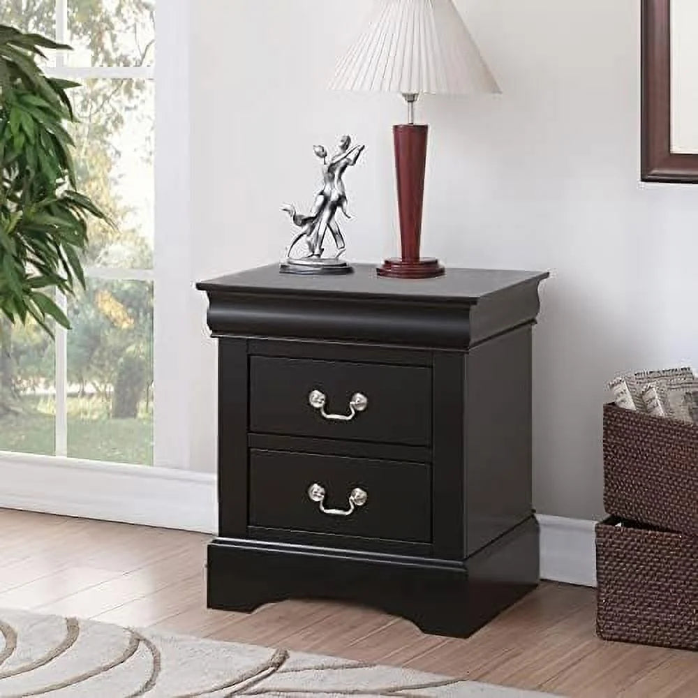 Small Wooden Nightstand with 2 Drawers P108000