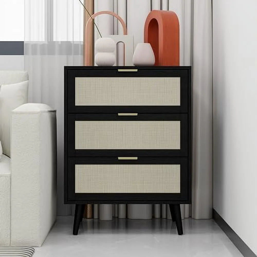 Rattan Dresser Cabinet with 3 Drawers N613