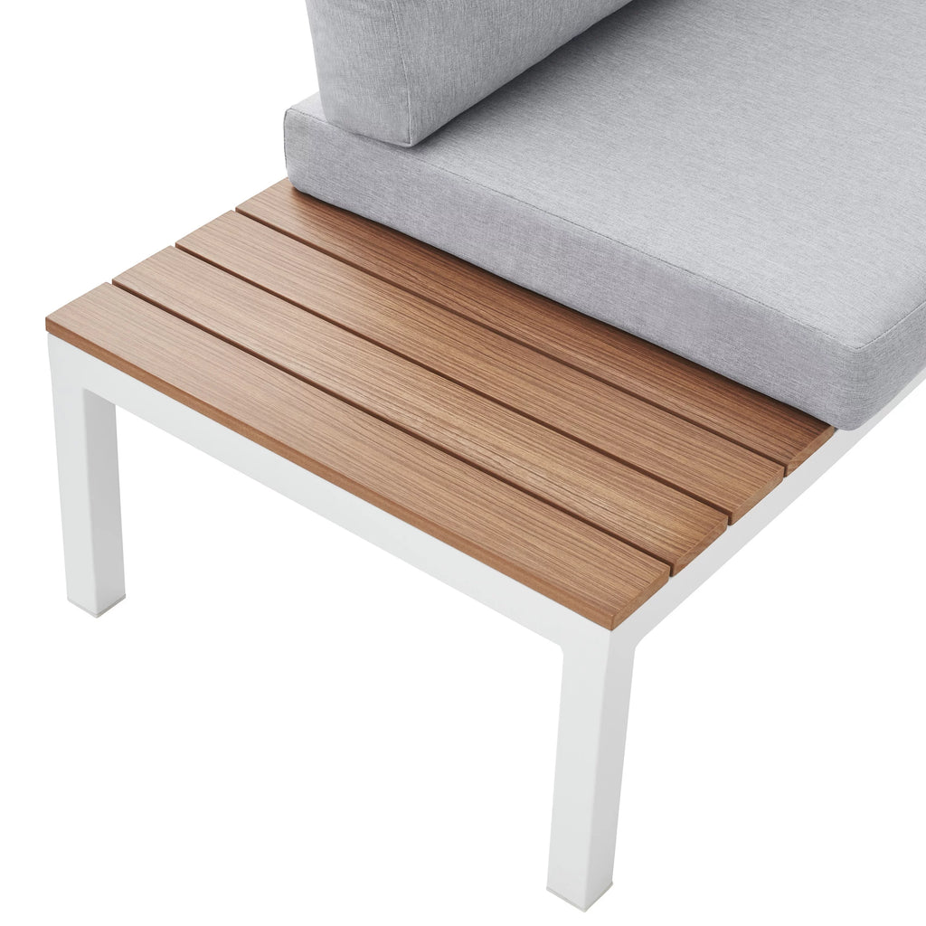 4-Piece Outdoor Chaise Sectional Set with Table T82460