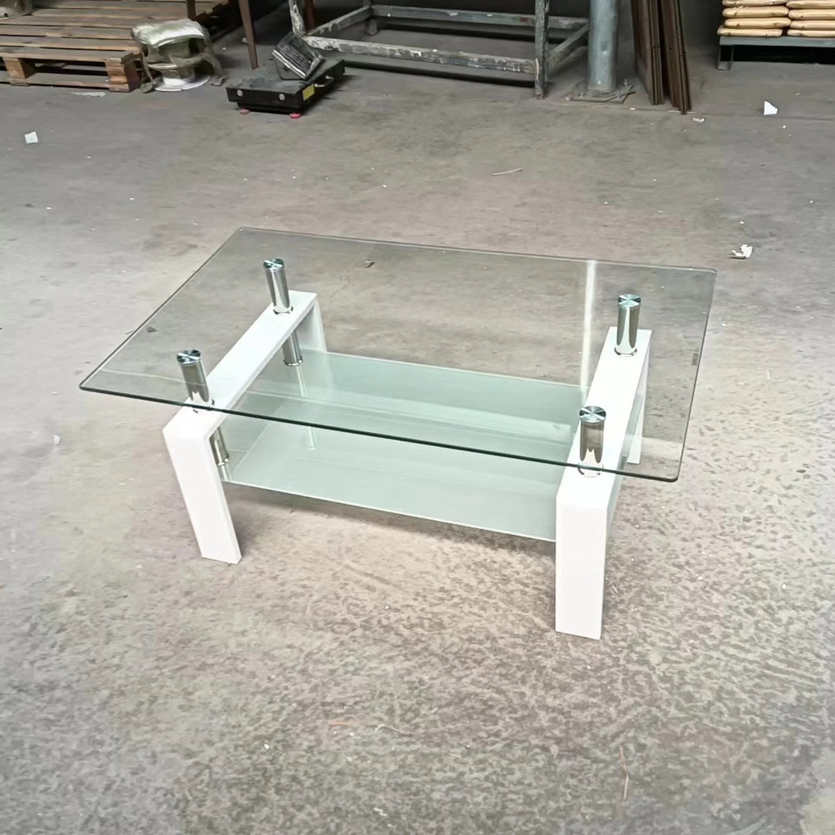 Clear Glass 2-Layer Coffee Table J871387