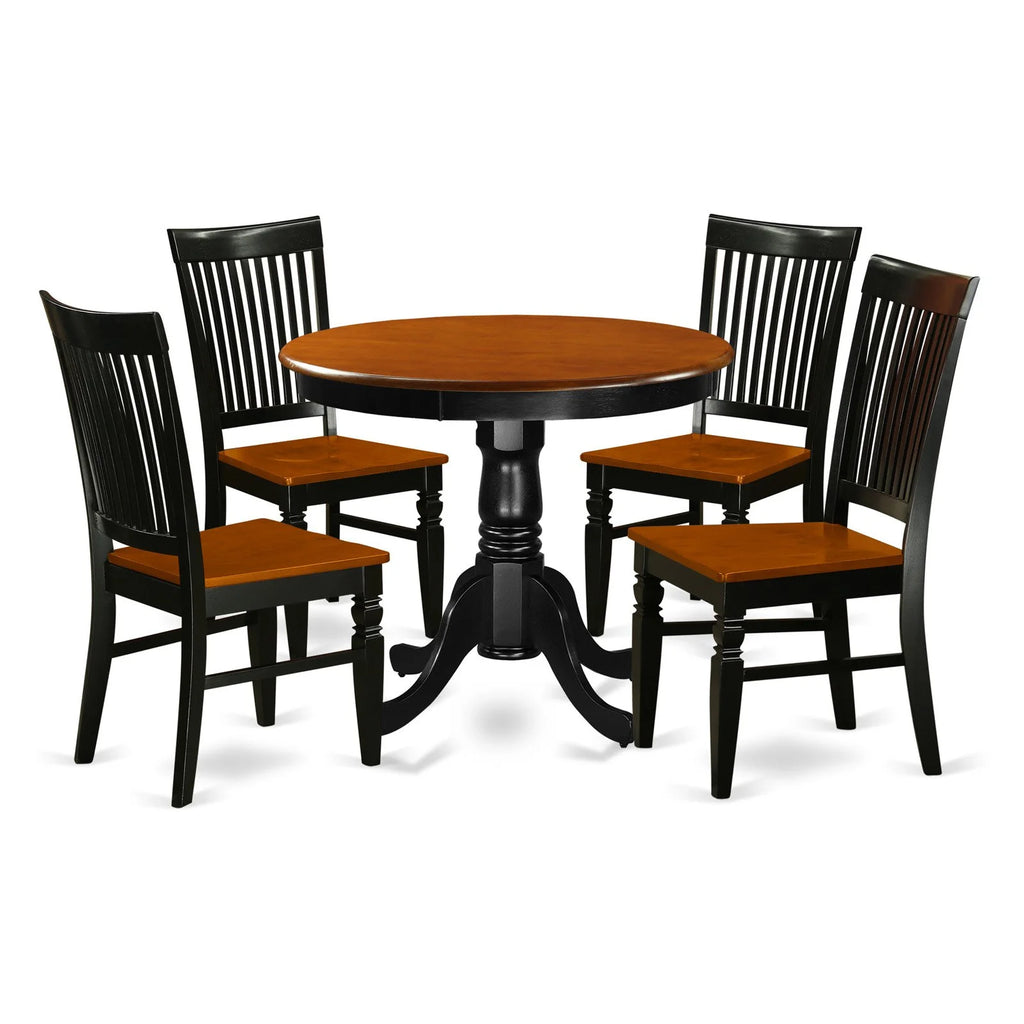 5 Piece Wood Dining Table and Chairs Y16360