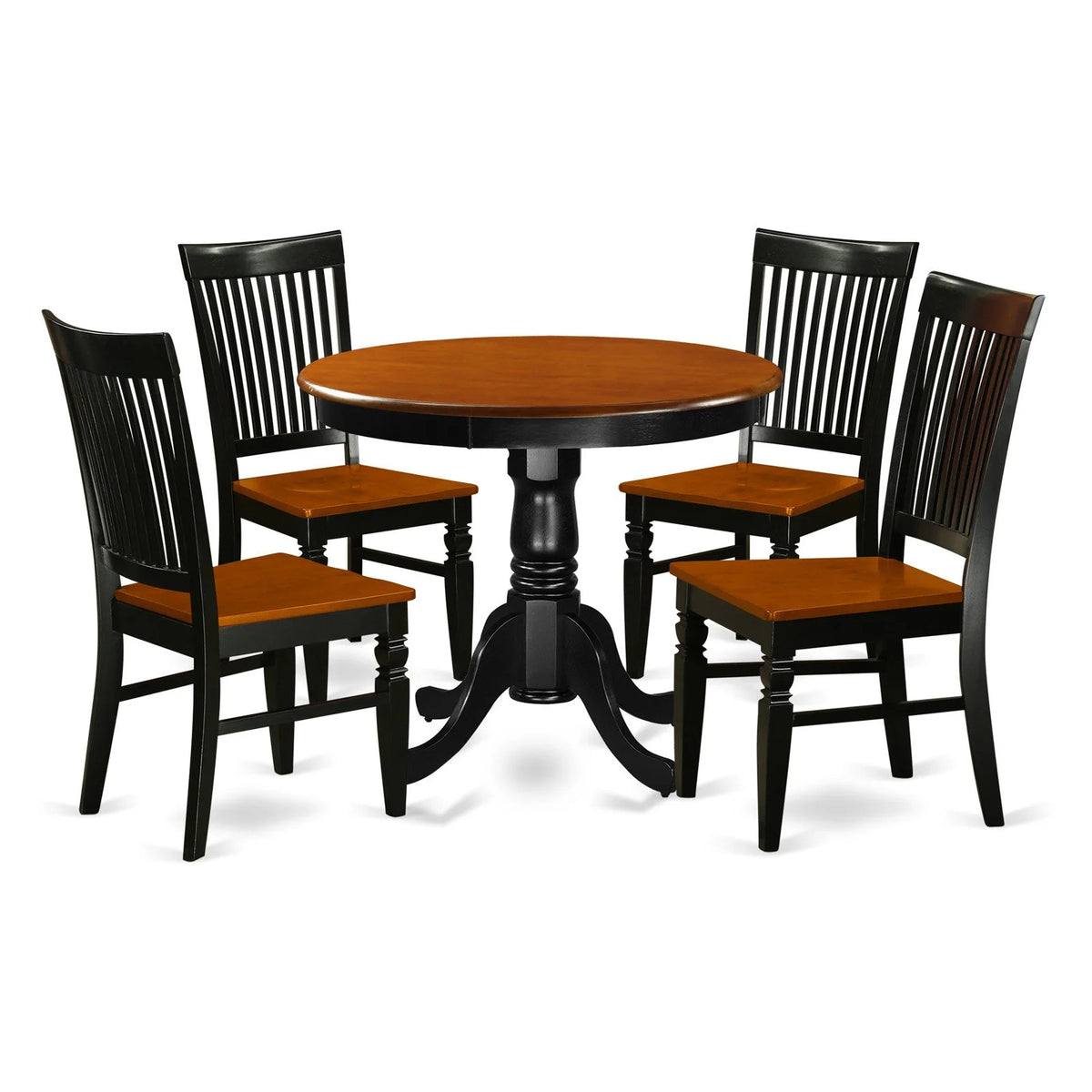 5 Piece Wood Dining Table and Chairs Y16360