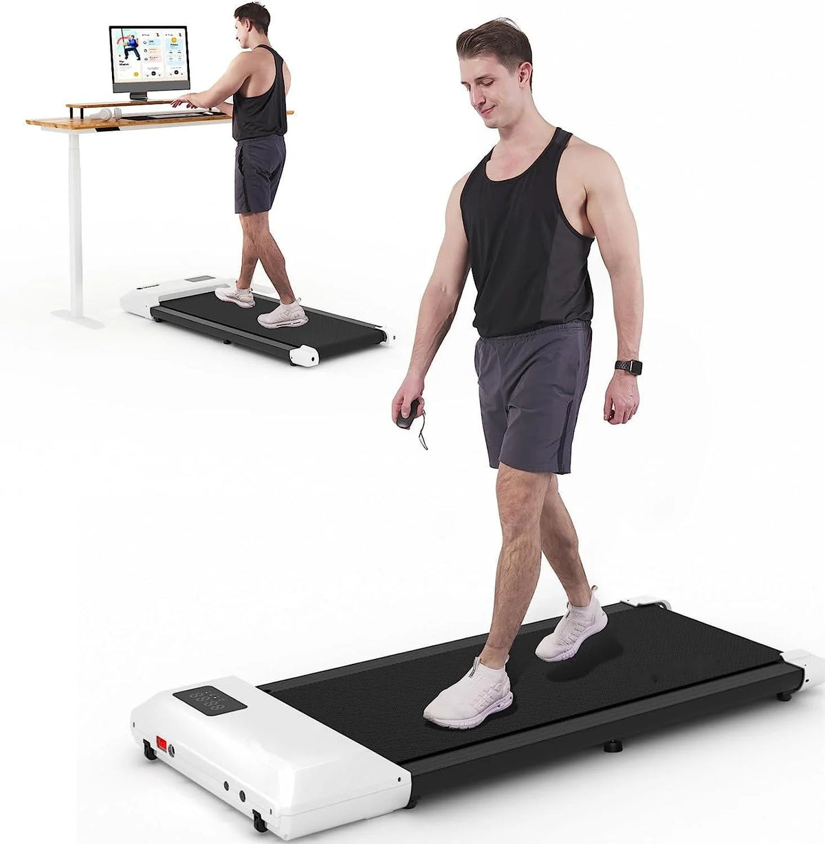 2 in 1 Portable Treadmill with LED Display B7827
