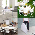 48" Round White Folding Plastic Table H740