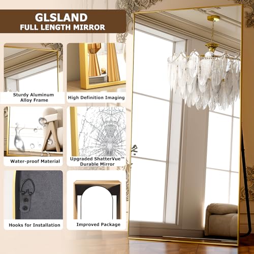 76"x34" Full Length Rectangle Mirror Black N630593