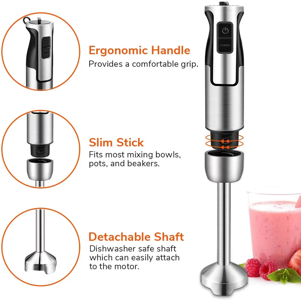 500 Watt 8 Speed Stainless Steel Immersion Blender J644
