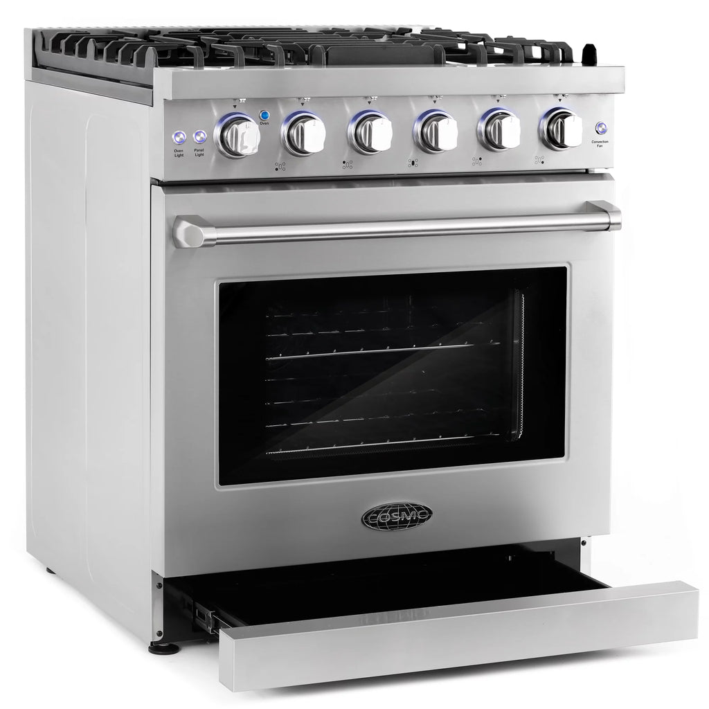 2 Piece Kitchen Appliance Package with Gas Range and Island Range Hood Q410768