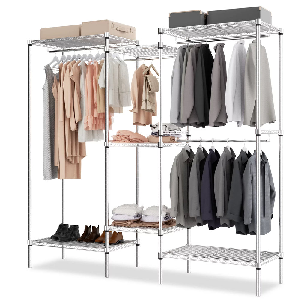 Clothes Rack with 4 Hanging Rods L185