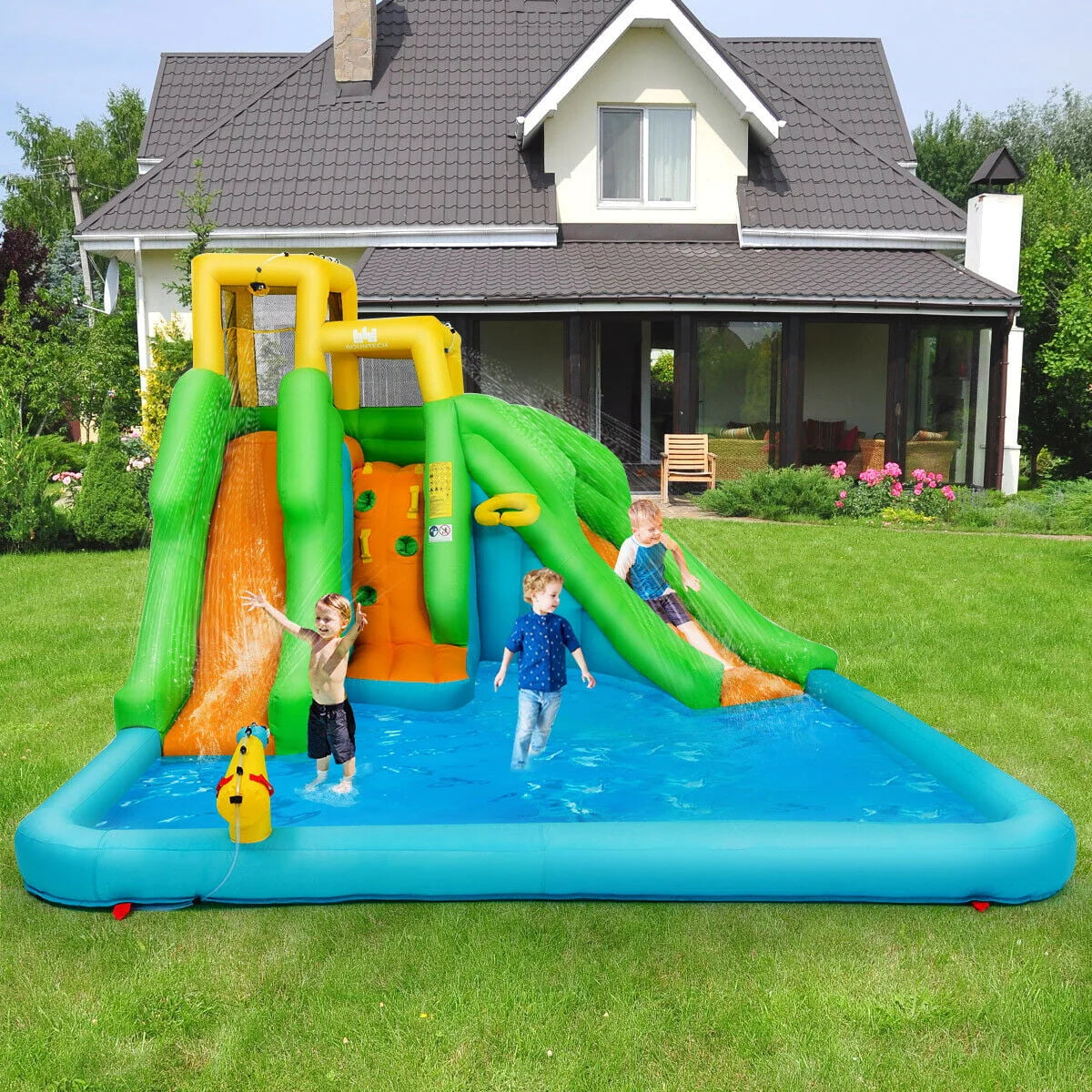 Inflatable Bounce House with 2 Slide and Climbing Wall U200
