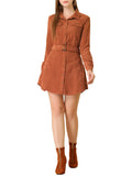 Corduroy Button Down Shirt Dress G15530