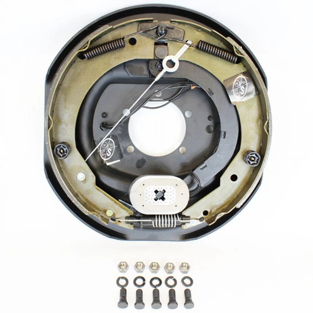 Pair of 12" Self-Adjusting Electric Trailer Brake Assemblies with Hardware W51958