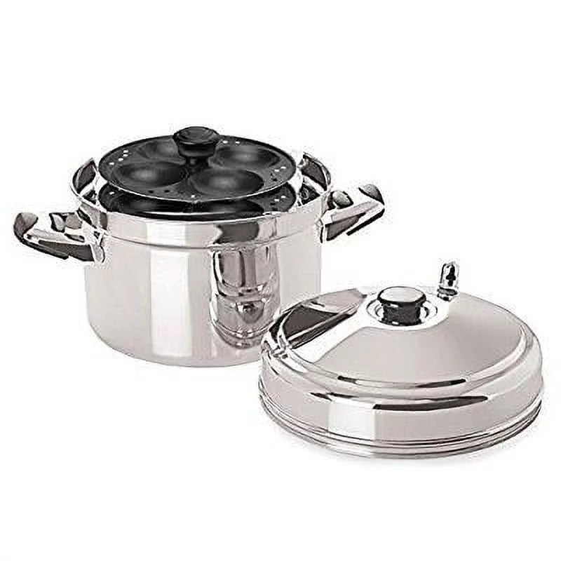 Stainless Steel Idli Cooker with Non-Stick 6-Rack Idly Stand E144