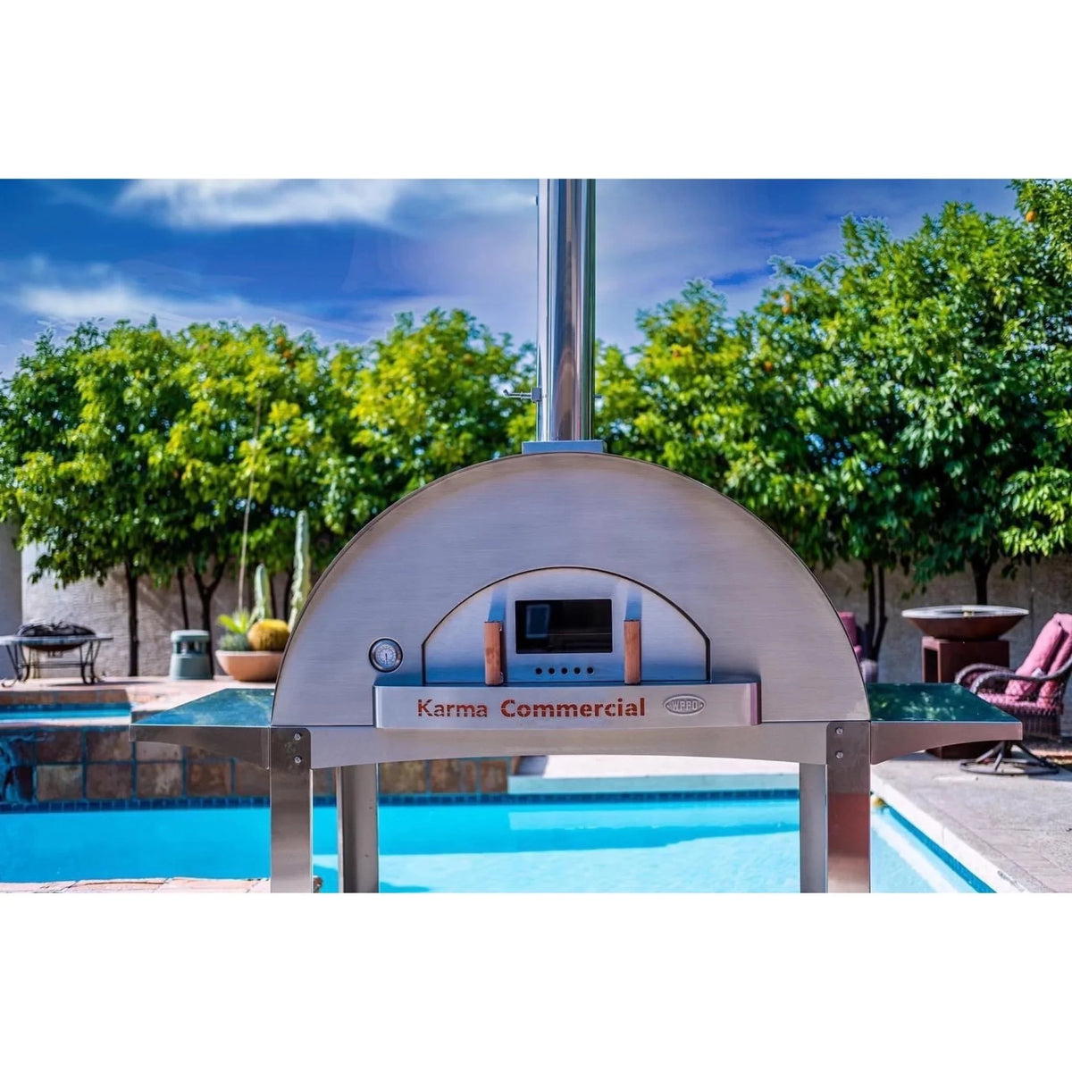 55 in. 304 Stainless Steel Wood Fired Pizza Oven O360727