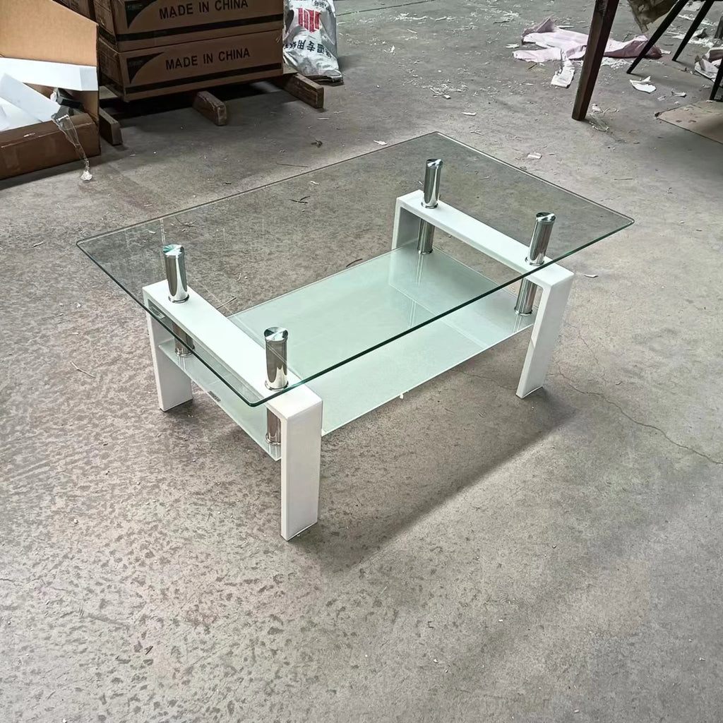 Clear Glass 2-Layer Coffee Table J871387