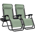 Set of 2 Gray Zero Gravity Lounge Chair Recliners J822