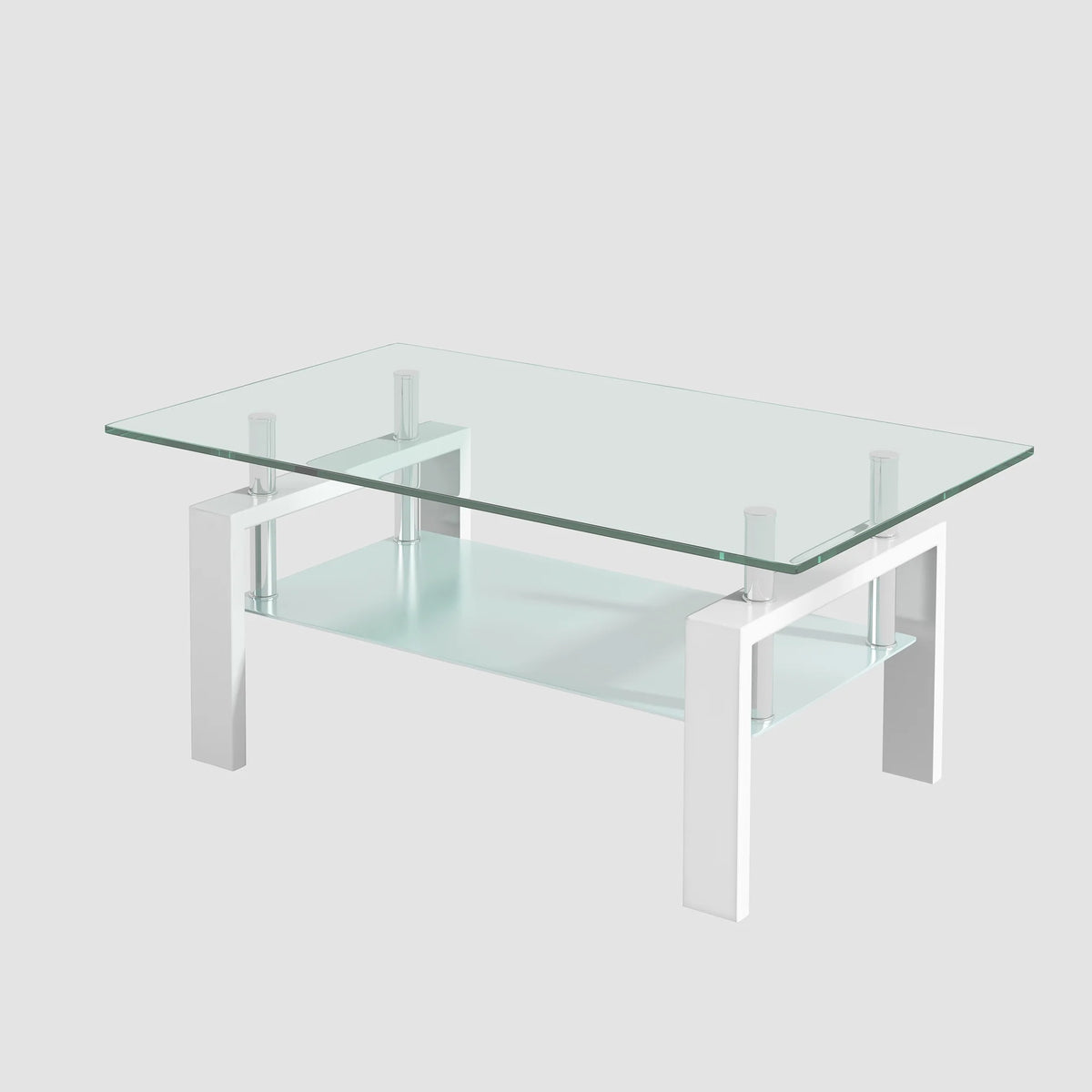 Clear Glass 2-Layer Coffee Table J871387
