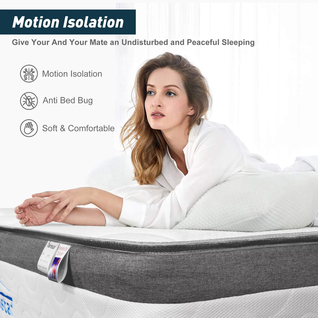 Queen Size 13 Inch Memory Foam Innerspring Hybrid Mattress F588