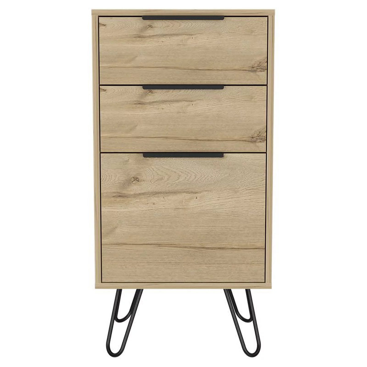 Light Oak 3 Drawer Dresser and Nightstand Set C6809