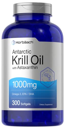 Krill Oil 1000mg 300 Softgel Capsules Omega 3 EPA DHA Astaxanthin Supplement S51011
