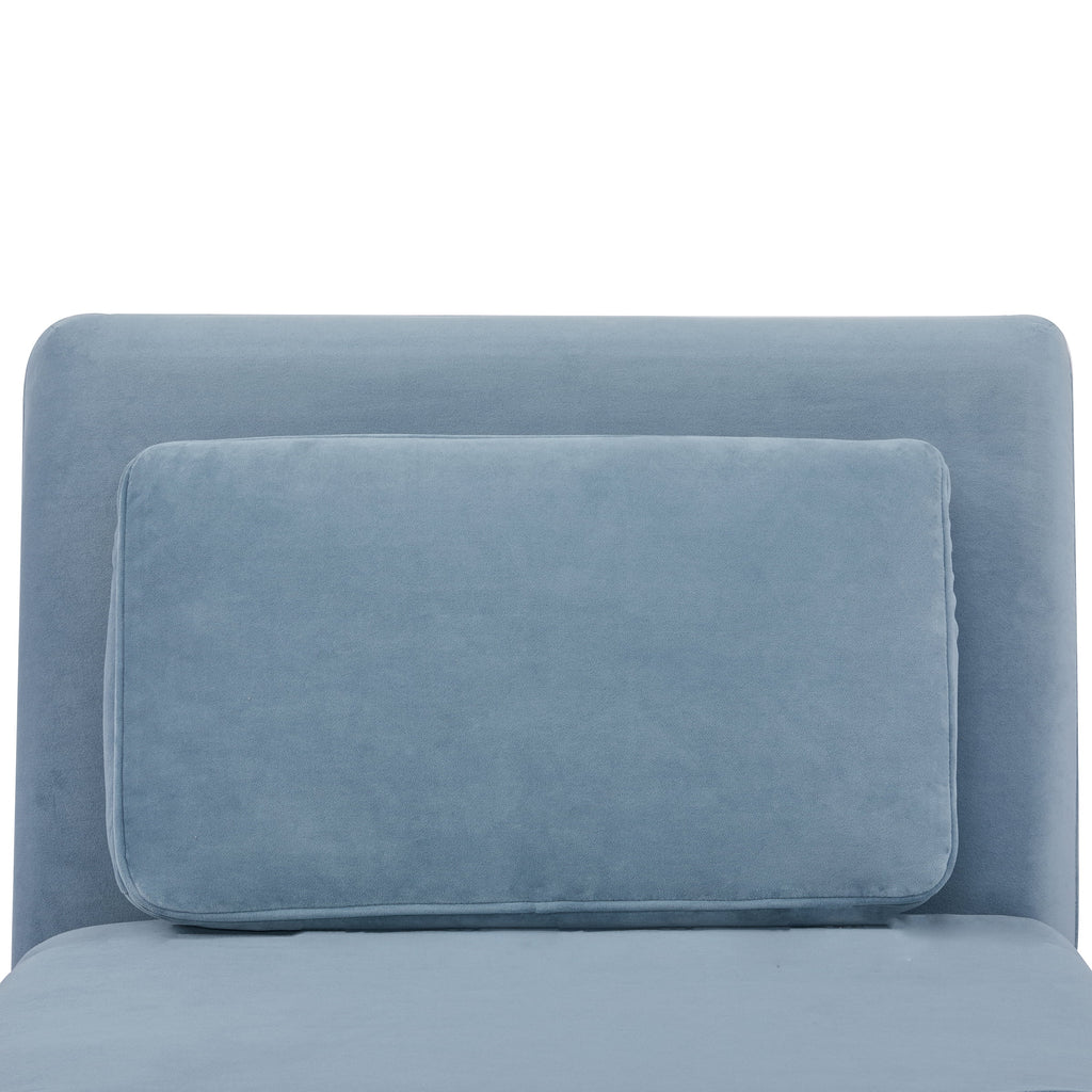 Velvet Blue Convertible Futon Chair Q98795