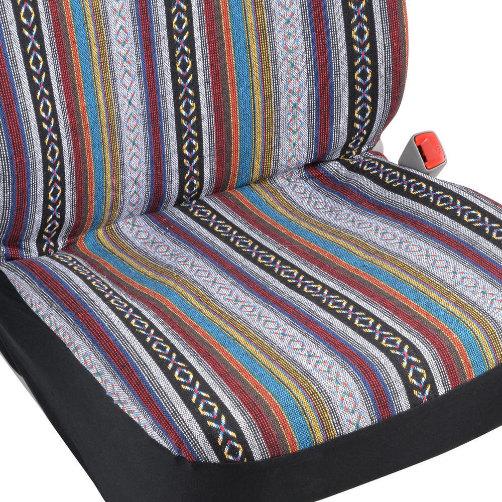 Striped Heavy Duty Woven Car Seat Covers Full Set 9pc X444