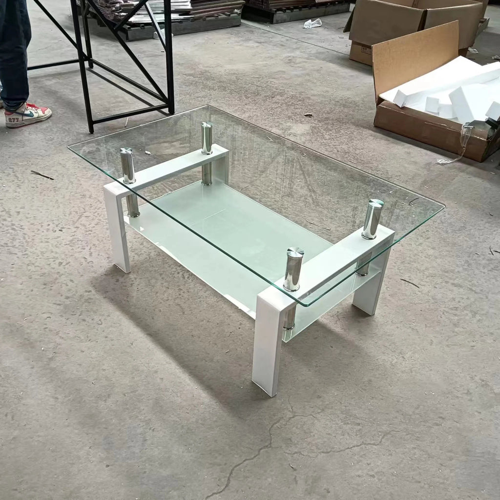 Clear Glass 2-Layer Coffee Table J871387