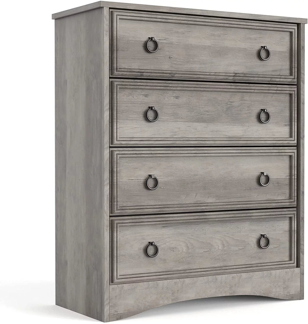 4 Drawer Gray Wood Dresser K5500