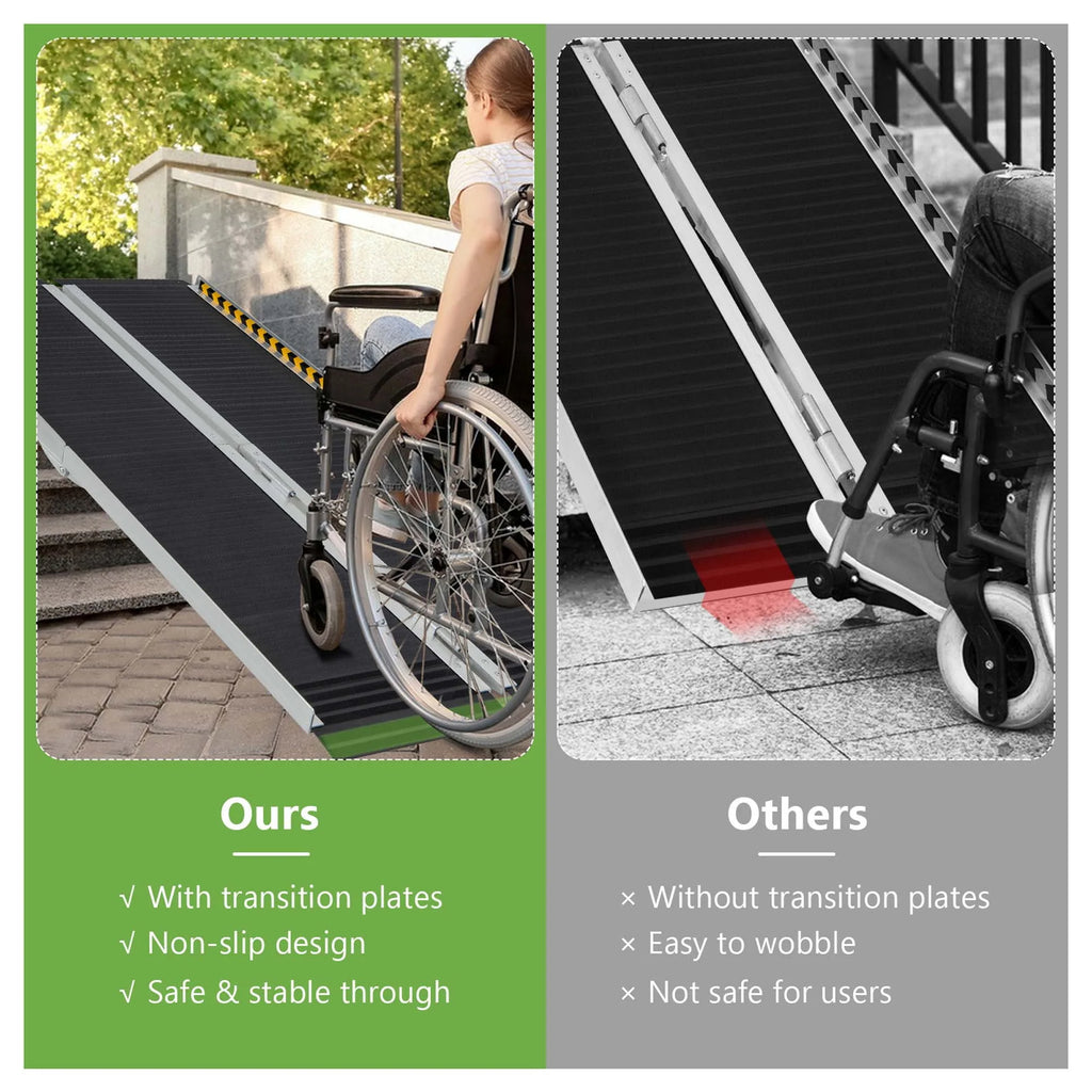 Portable Aluminum Wheelchair Ramp 6 FT V73987