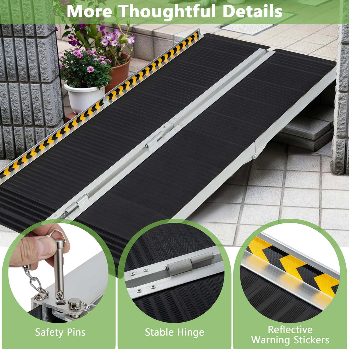Portable Aluminum Wheelchair Ramp 6 FT V73987